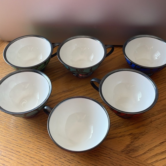 6 Vintage Winifred Rosenthal Thomas Germany Tea Cups - Picture 2 of 7